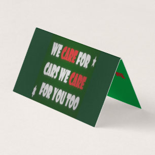We Care For Cars       Business Card