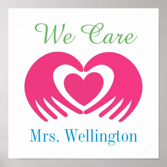 We Care - Teacher School Poster - SRF (Front)