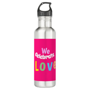 we celebrated love pillar candle thermal tumbler stainless steel water bottle
