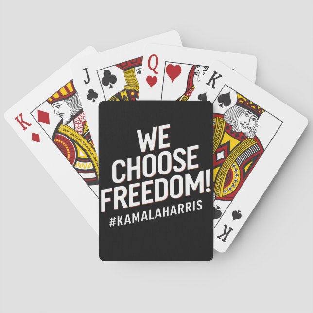 We Choose Freedom Kamala Harris 2024 Poker Cards (Back)