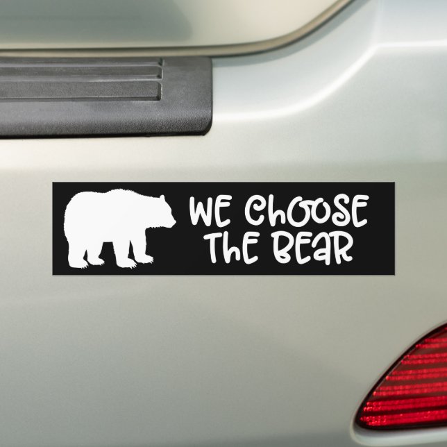 We Choose The Bear Feminism 4B Feminist Bumper Sticker (On Car)