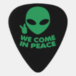 We Come In Peace Alien Guitar Pick at Zazzle