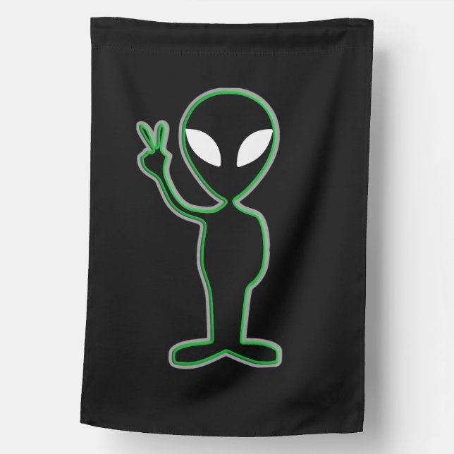 we come in peace  house flag (Front)