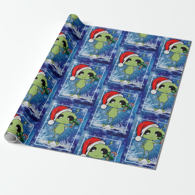 WE COME IN PEACE WRAPPING PAPER (Unrolled)