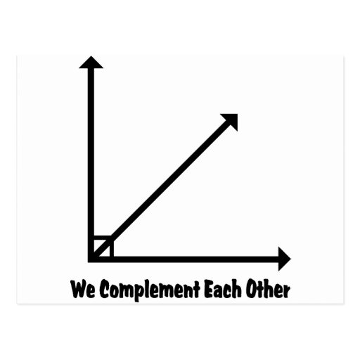 we complement each other postcard | Zazzle