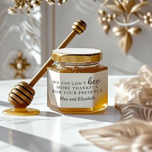 We Couldn't Bee More Thankful Wedding Favors Honey Jar Favors