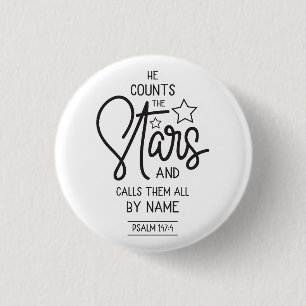 We count stars and call them all by name psalms button