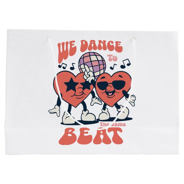 we dance to the same beat large gift bag (Back)