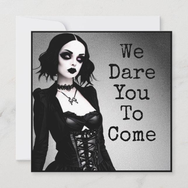 We Dare You to Come | Halloween Party Invitation (Front)