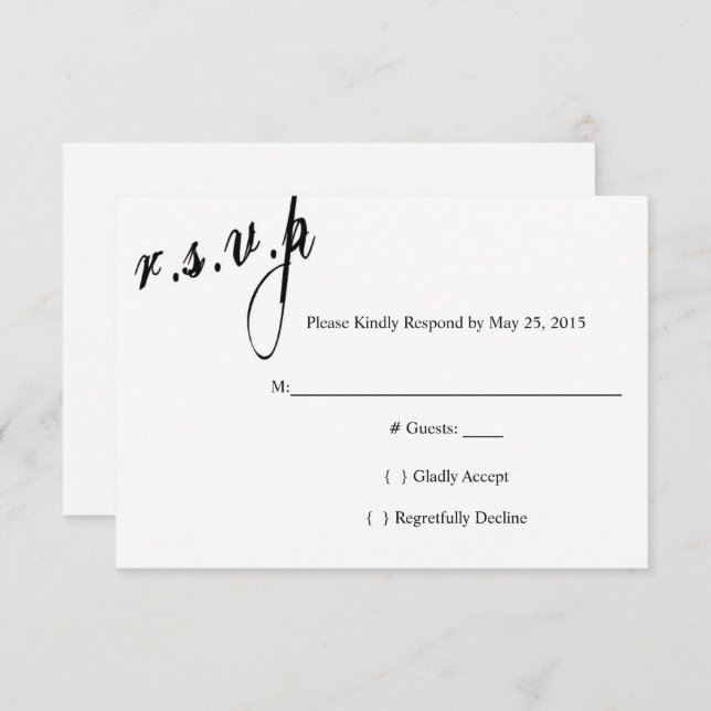 We Decided On Always Wedding RSVP Card (Front/Back)