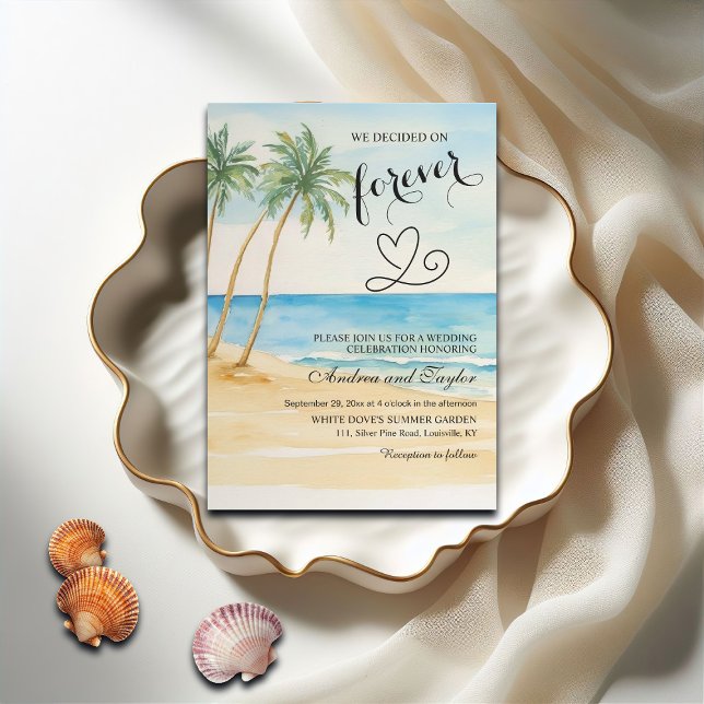 We decided on Forever Beach and Palm Trees Invitation (Creator Uploaded)