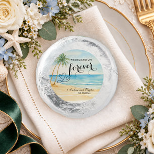 We decided on Forever Beach Palm Trees Wedding Dipped Oreo Cookie Favors