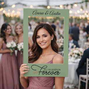 We Decided on Forever Changeable Color Wedding Selfie Frame