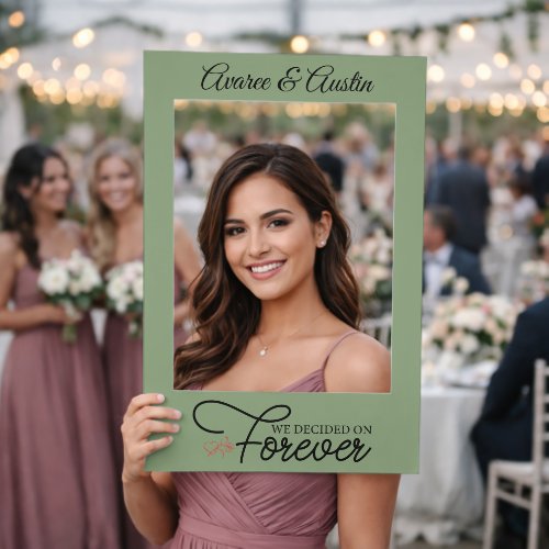 We Decided on Forever Changeable Color Wedding Selfie Frame
