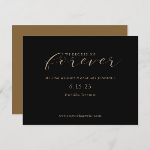 We Decided on Forever Chic Save the Date