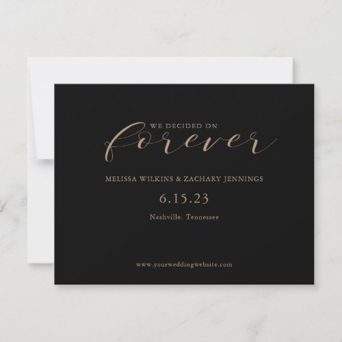 We Decided on Forever Chic Save the Date