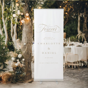 WE DECIDED ON FOREVER! Elegant, Wedding Banner