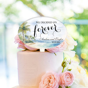 We decided on Forever Elegant Wedding Cake Topper