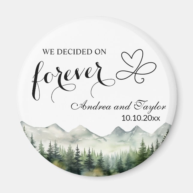 We decided on Forever Elegant Wedding favor Magnet (Front)
