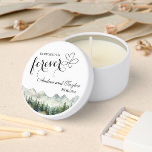 We decided on Forever Elegant Wedding Mini Candle Favors