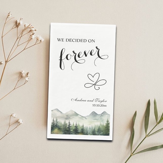 We decided on Forever Elegant Wedding Paper Guest Towels (Creator Uploaded)