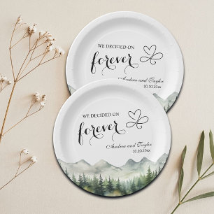 We decided on Forever Elegant Wedding Paper Plates
