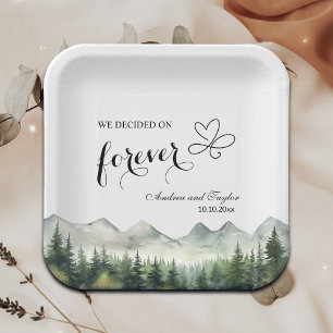 We decided on Forever Elegant Wedding Paper Plates