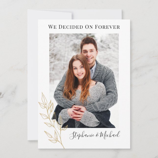 We Decided On Forever Photo Engagement Announcemen Invitation (Front)