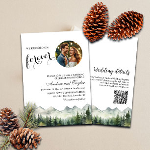 We decided on Forever QR Code and Photo Wedding Invitation