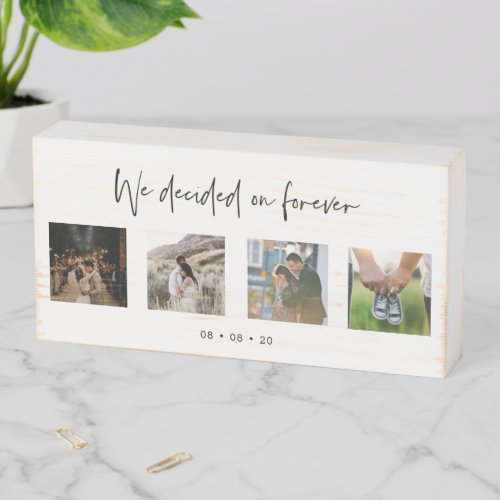 We Decided on Forever Wedding Quote Photo Collage