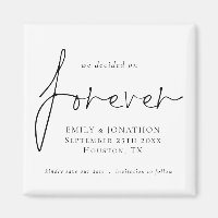 We Decided on Forever White Save The Date