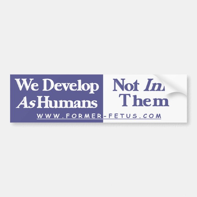We Develop Bumper Sticker (Front)