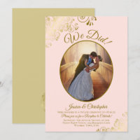 We Did! Blush Pink & Gold Lace Wedding Reception
