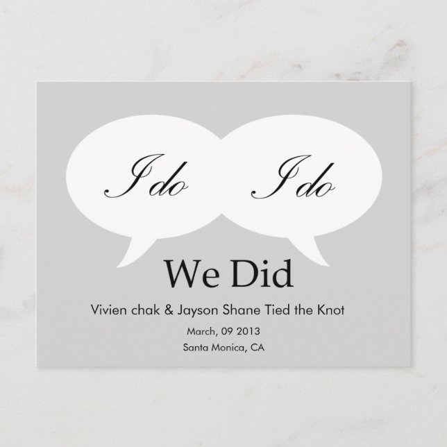 WE DID - Customized Template Postcard (Front)