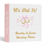 We Did It Customized Wedding Photo Album 3 Ring Binder