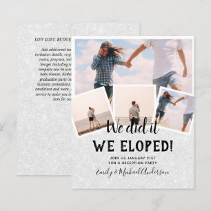 We Did It ELOPEMENT PHOTO Wedding RECEPTION Budget