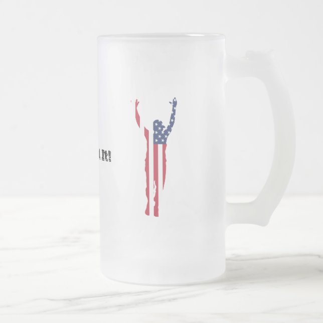 We Did It! Frosted Glass Beer Mug (Right)