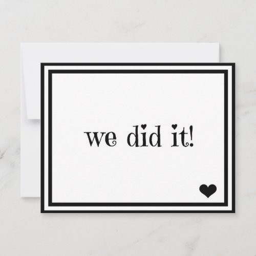 We Did It Custom Invitations