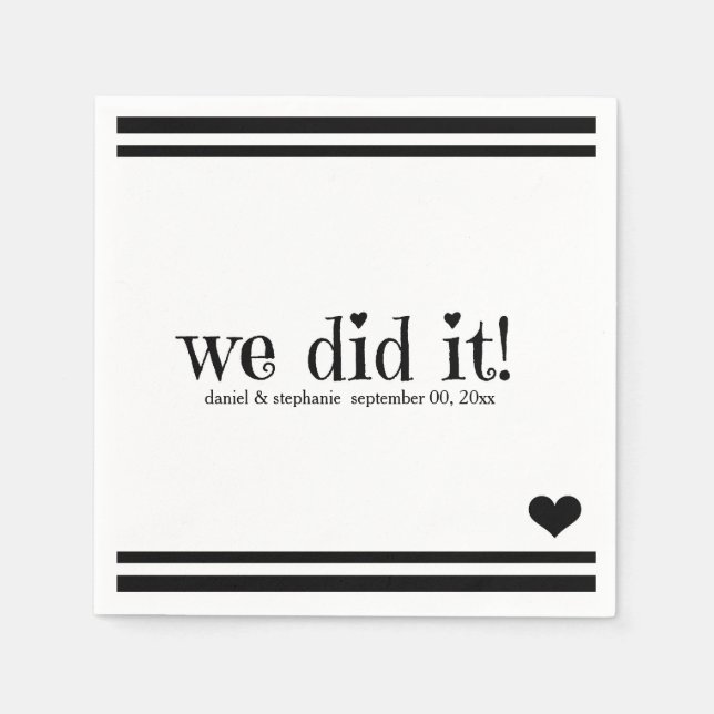 We Did It Napkins (Front)