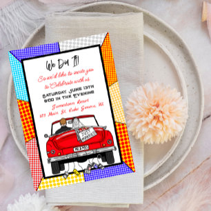 We Did It We Eloped Got Married Announcement