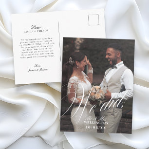 We did married Flat Announcement Card