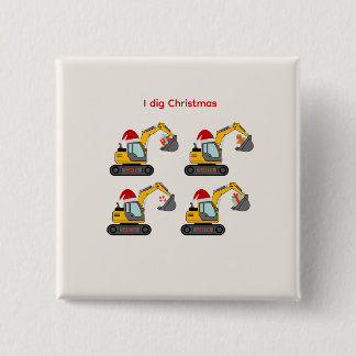 We dig Christmas - Santa's diggers Magnet Button
