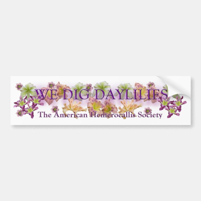 We Dig Daylilies Logo Bumper Sticker (Front)