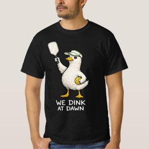 We Dink At Dawn Pickle Ball , Funny Silly Goose M T-Shirt