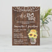 We do bbq couple shower sunflowers country wedding invitation (Standing Front)