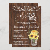 We do bbq couple shower sunflowers country wedding invitation (Front/Back)