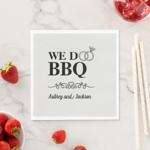 We Do BBQ Engagement Napkins