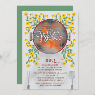 We Do BBQ Wedding Shower Invitation