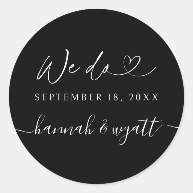 We Do Boho Wedding Label Invitation Envelope Seals (Front)