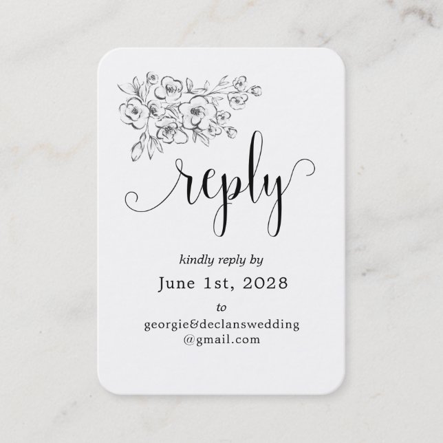 We Do Calligraphy Wedding Online RSVP Card (Front)